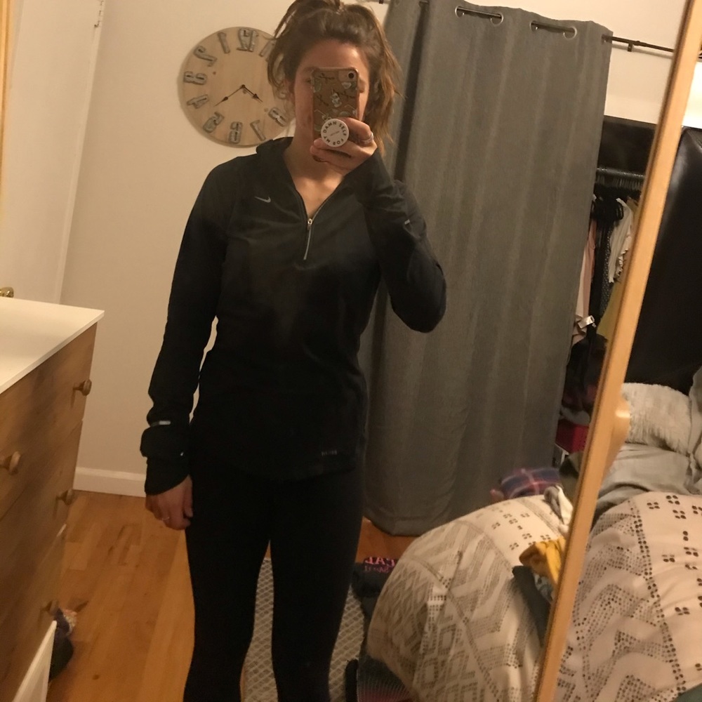 Nike dri-fit black quarter zip